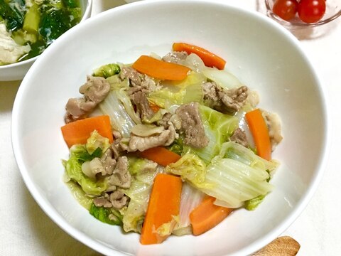 めんつゆで楽ちん!豚肉と白菜人参だけ中華丼♡